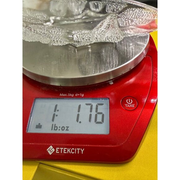 Vintage Anchor Hocking Clear Glass Oblong Relish Dish With Renaissance Leaf Desi - Picture 7 of 12